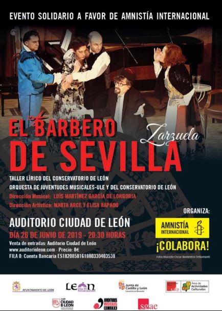 La zarzuela ‘El barbero de Sevilla’ protagoniza el IV Concierto por los Derechos Humanos de Amnistía Internacional 1