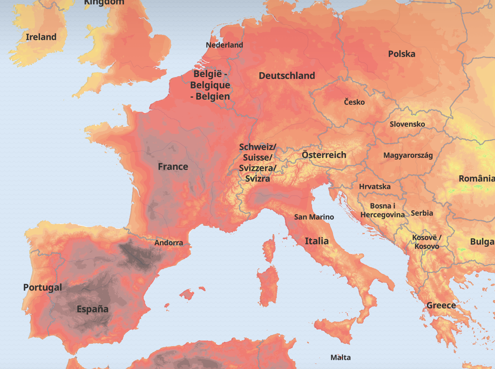 La ola de calor deja una Europa desconocida con temperaturas de récord 1