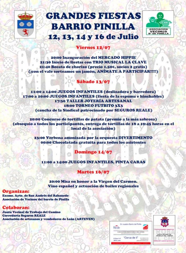 Agenda para disfrutar de las fiestas del Carmen en el barrio de Pinilla 2