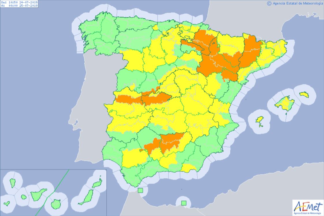 La Agencia Estatal de Meteorología cancela la alerta por altas temperaturas en León 1
