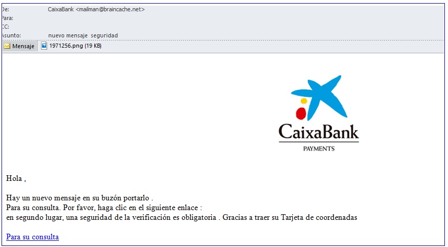 ALERTA |Correo de la Caixa que circula por León intentando robar datos bancarios 2