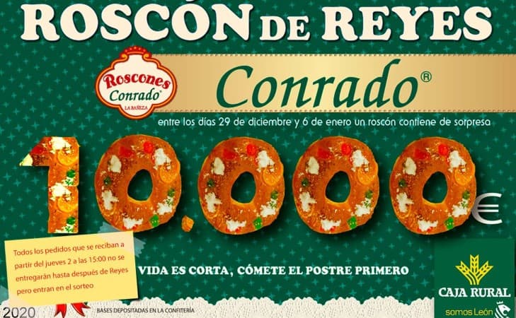 Roscón de Reyes La Bañeza León 10.000 euros