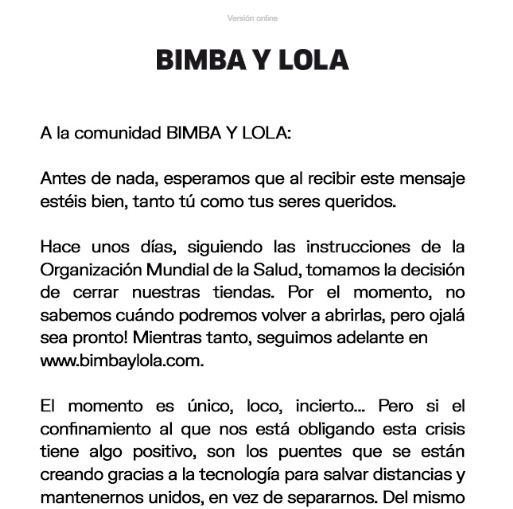 Prensa  BIMBA Y LOLA