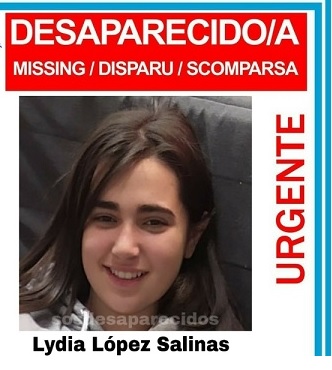 Menor de 14 años desaparecida ayer 21 de abril