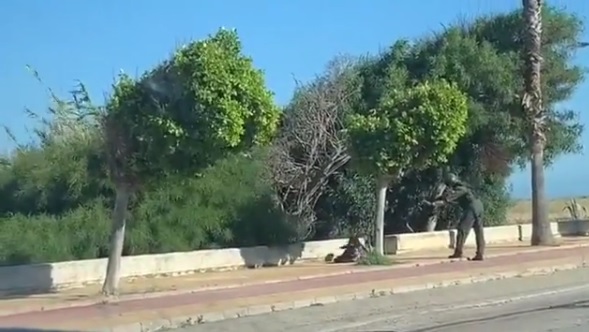 VÍDEO| Detención a punta de pistola de unos de los ocupantes de la narcolancha