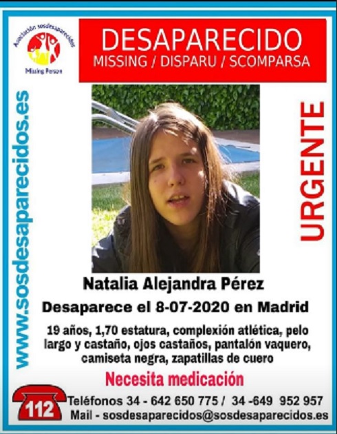 Buscan a una joven de 19 años desaparecida hace una semana