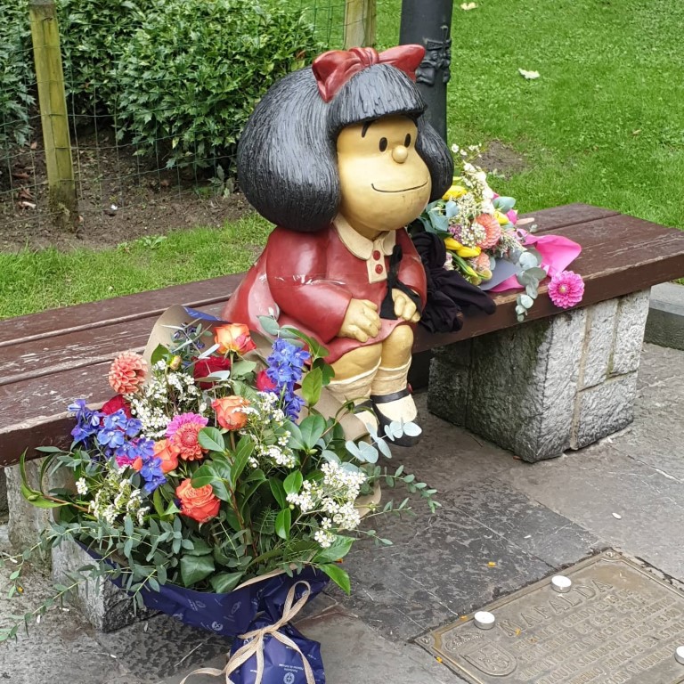 Estatua de Mafalda en Oviedo