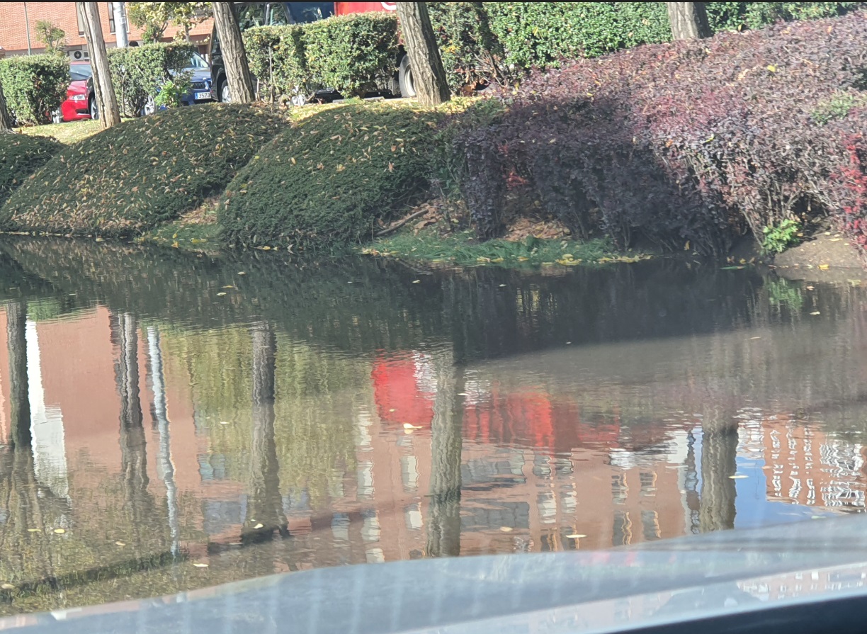 riada de agua en santa ana por la lluvia