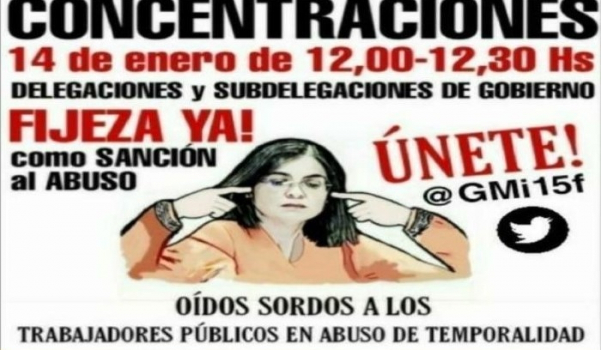 Concentración en León en contra de los contratos temporales 1