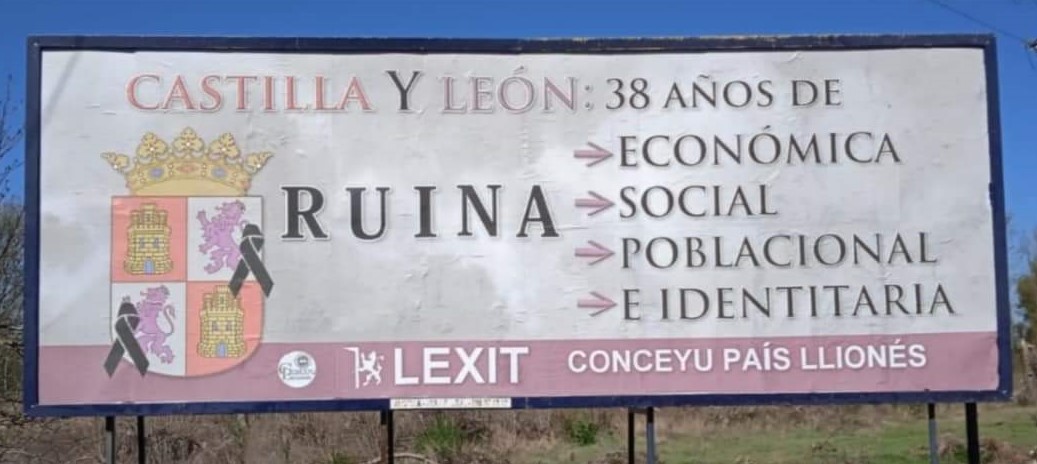 "38 años de ruina": La nueva valla por el País Llionés 1