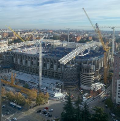 Las obras del Santiago Bernabéu avanzan por buen camino 1