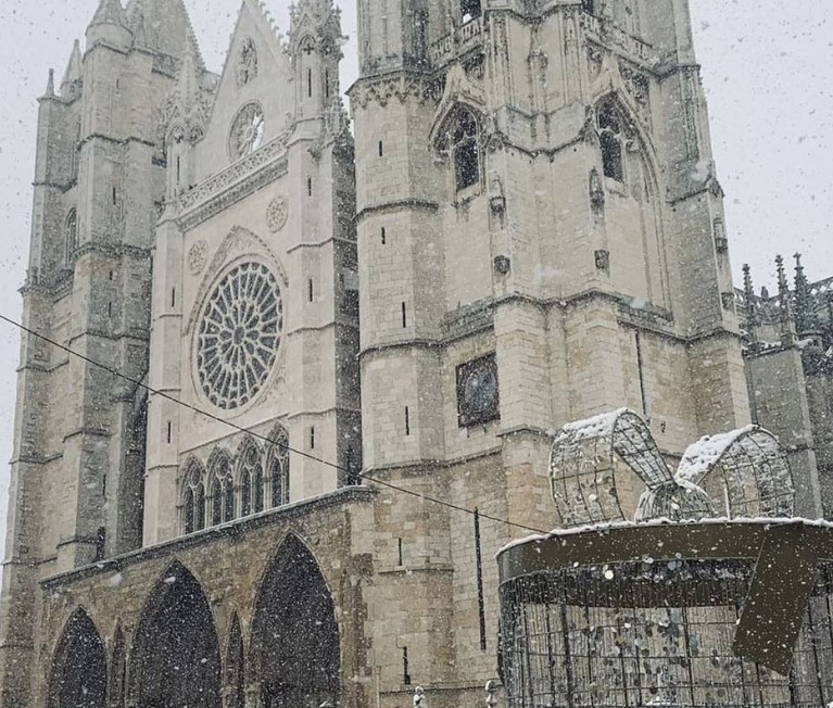 Preciosas imágenes de la nieve este fin de semana en León 8