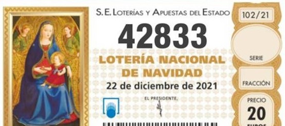 decimos premiados lotería navidad 2021