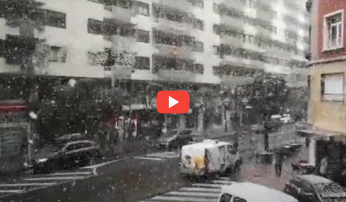 VÍDEO| La nieve vuelve a las calles de León 1
