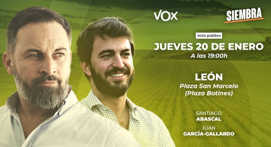 Abascal en león apoyar candidato