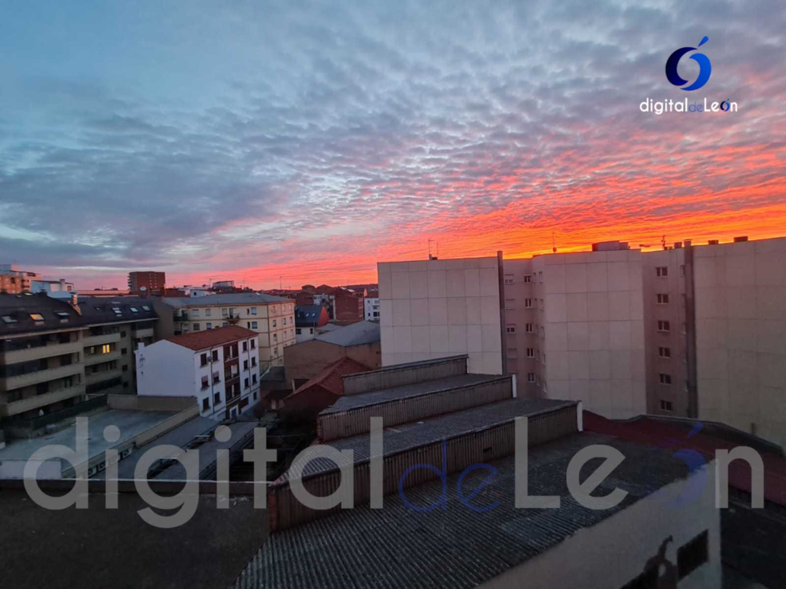 Precioso amanecer en León un 3 de febrero - Digital de León