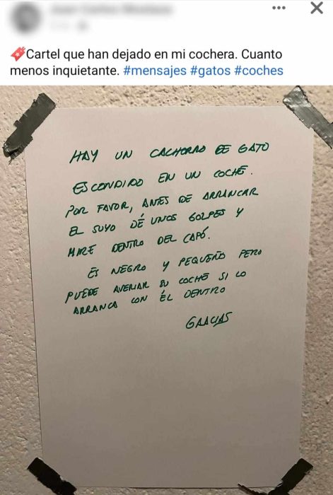 inquietante mensaje vecino cochera - Digital de León
