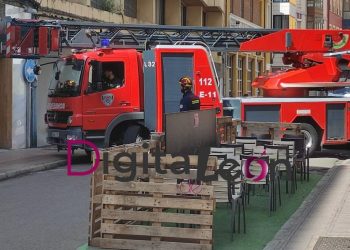 Peligro por desprendimientos en el centro de León 2