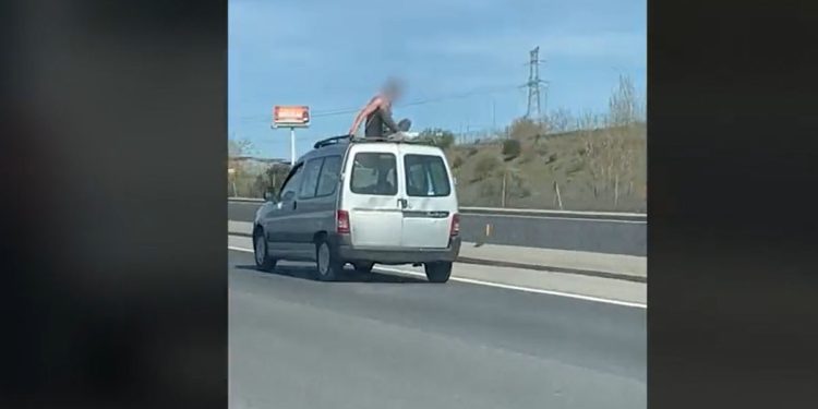 detenido conductor hombre subido al techo - Digital de León