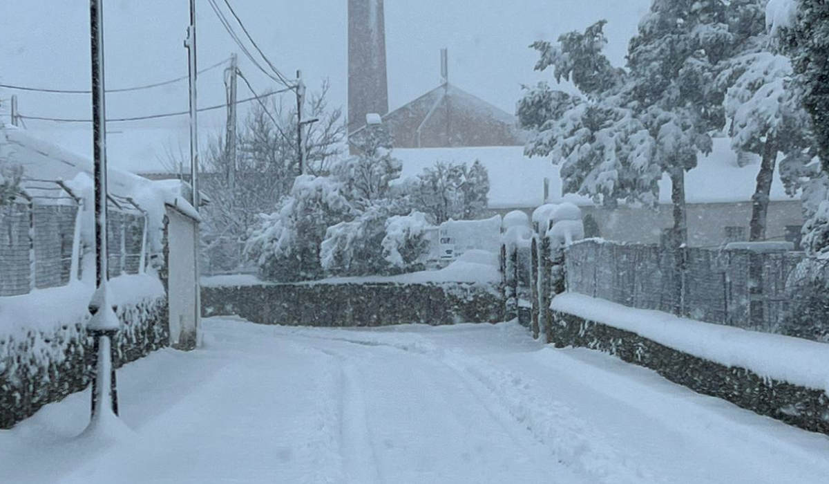 Una brutal nevada en Segovia dificulta la conducción 5