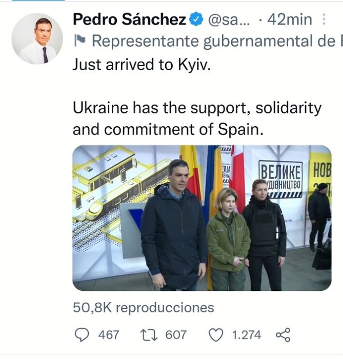 Viaje sorpresa de Sánchez a Kiev 1