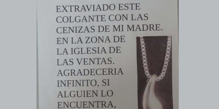 Pide ayuda para encontrar las cenizas de su madre