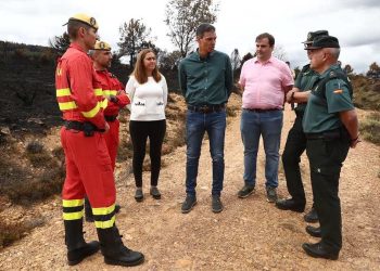 Sánchez esta mañana durante su visita a la Sierra de La Culebra