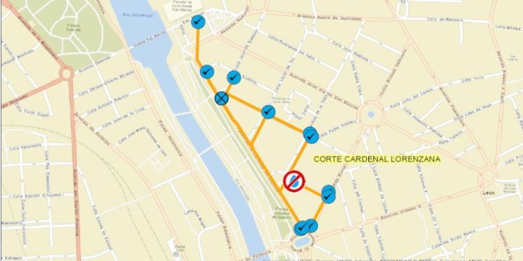Mapa del corte de agua previsto mañana en León