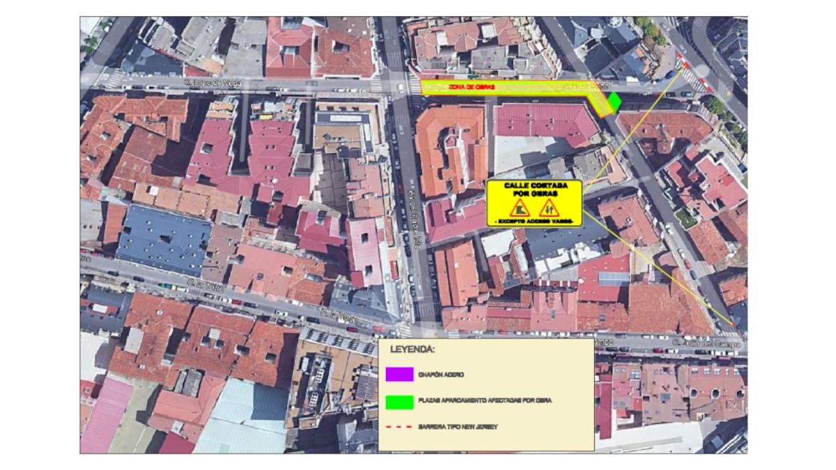 Una de las calles principales con el tráfico cortado