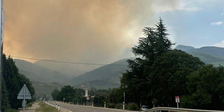 El terror de los fuegos de Ourense