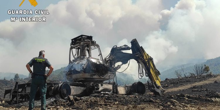 Investigadas cinco personas por un incendio de 10.000 hectáreas en Zaragoza