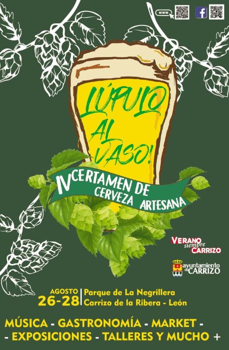 Carrizo de la Ribera acoge este fin de semana su IV Certamen de Cerveza Artesanal ¨Lúpulo al Vaso¨.