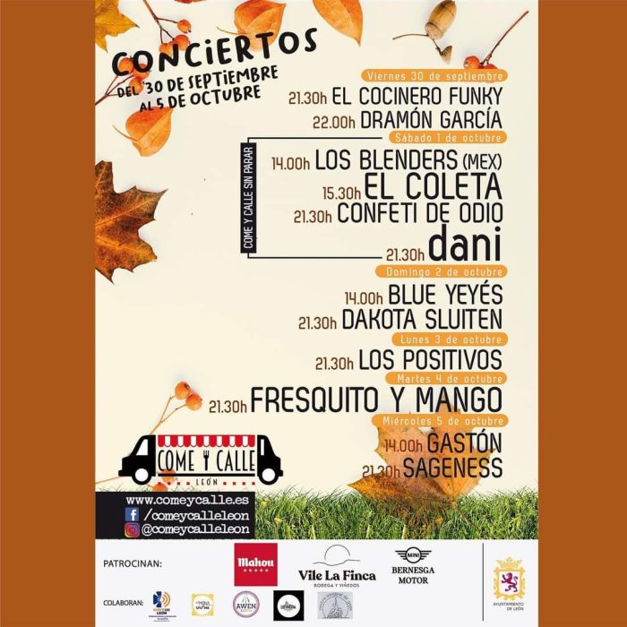 El programa del "Come y Calle" en las Fiestas de San Froilán 2022 1