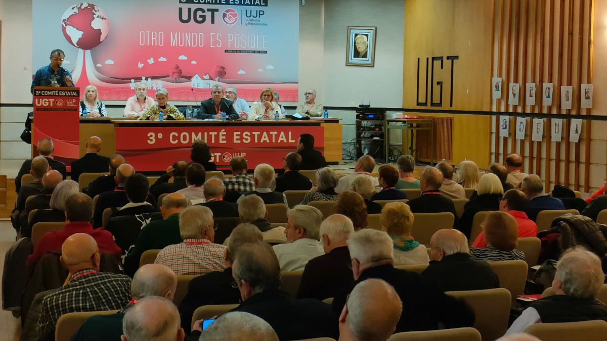 Reunión de pensionistas en UGT