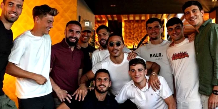 La selección española en el restaurante de Salt Bae