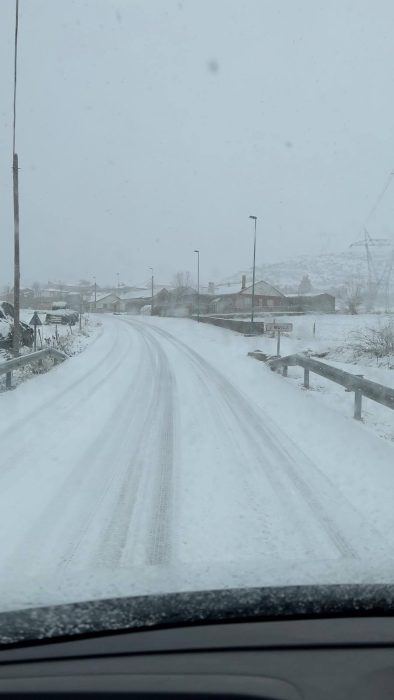 La nieve complica los trabajos en la Variante de Pajares 1