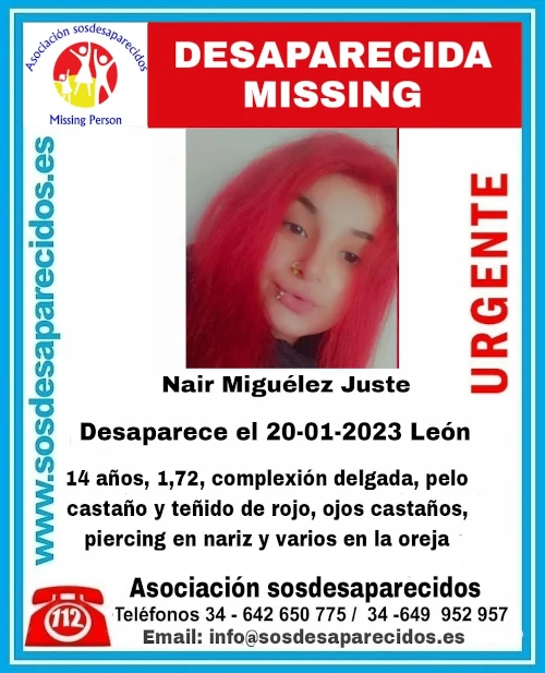 Alerta de búsqueda urgente por la menor desaparecida en León 1
