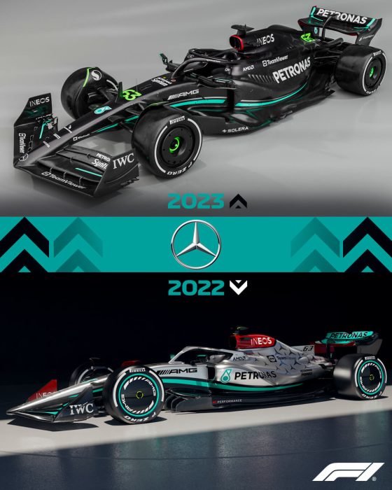 Así es el Mercedes W14 con el que Lewis Hamilton correrá en F1 1