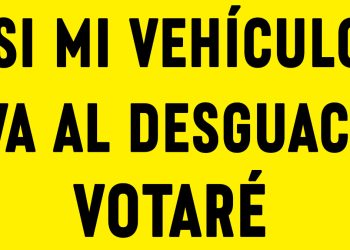 Cartel de la campaña contra las restricciones a los coches