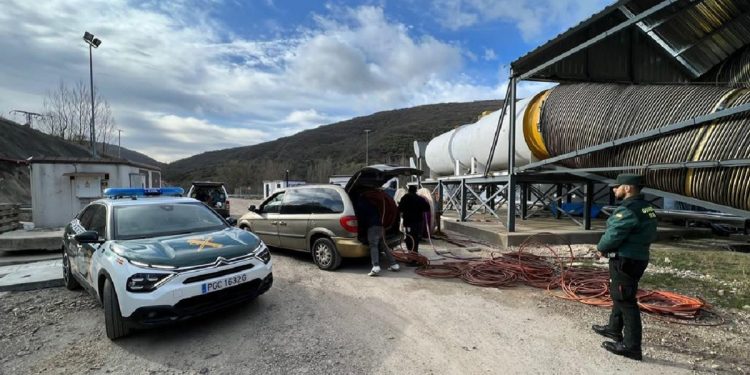 250 kilos de cobre robados