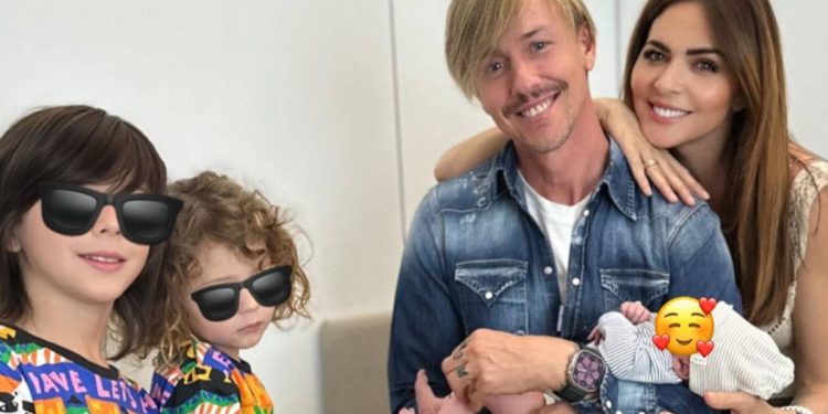 Guti con su familia