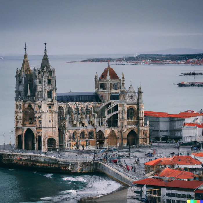 Así se vería la Catedral si hubiera playa en León 3