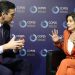 El presidente del Gobierno, Pedro Sánchez con Nancy Pelosi