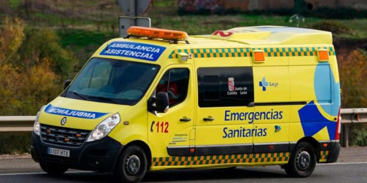 Ambulancia en el accidente de Salamanca
