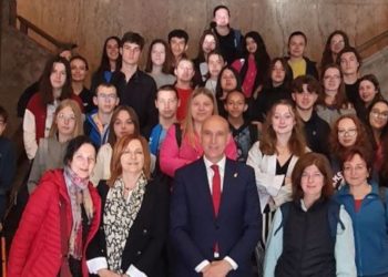 La gran bienvenida del alcalde de León a los estudiantes de intercambio francés 2