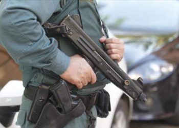 Guardia Civil en la detención del atrincherado en Mijas