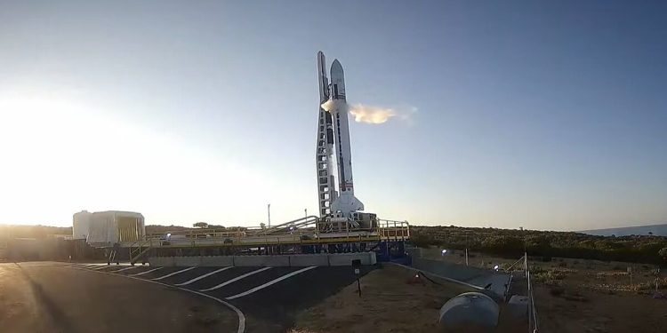 Imagen del lanzamiento del cohete espacial español