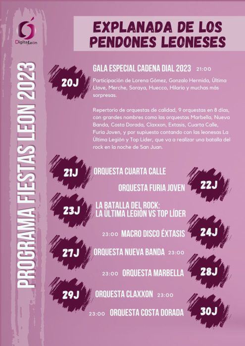 Programa de las Fiestas de León 'San Juan y San Pedro 2023' 5