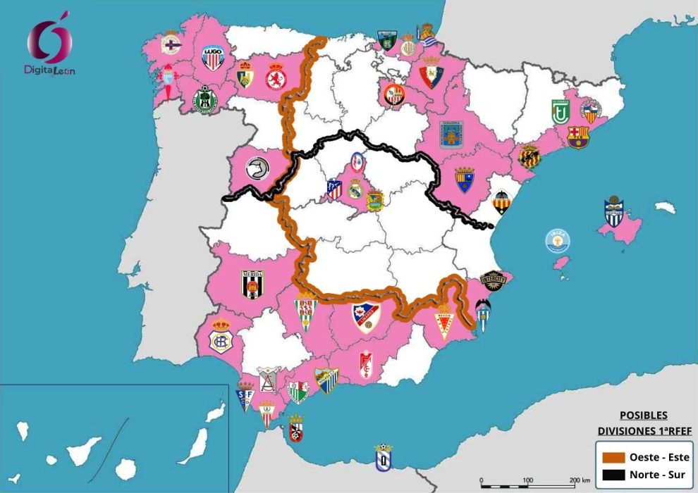 Posibles divisiones de los grupos en Primera RFEF 1