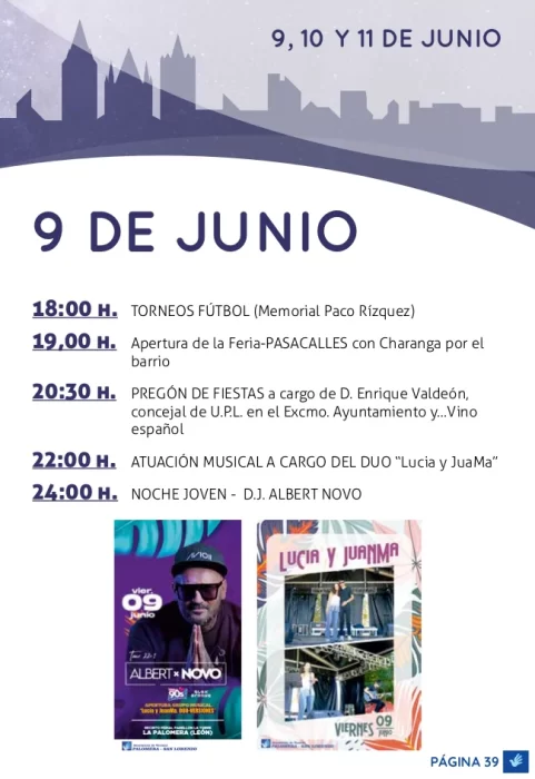 Programa completo de las Fiestas de La Palomera 2023 3